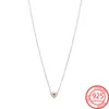 Chaînes Noble 14k 925 Sterling Silver Bombed Golden Heart Collier Collier Bijoux pour femmes Anniversaire de mariage GiftChains