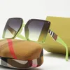 Bu1/kawałek okulary przeciwsłoneczne okulary przeciwsłoneczne okulary przeciwsłoneczne projektant mężczyzn Ladies Brown Case Black Metal Ramka ciemna soczewka