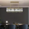 Pendant Lamps All Copper Post Modern Light Luxury Dining Room Chandelier Simple Home Atmosphere Living Romantic Crystal Ledlighting