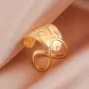 New Fashion Irregular Rings for Women Stainless Steel Geometric Adjustable Finger Ring Jewelry Mother Day Gift