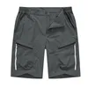 Shorts masculinos de verão, shorts esportivos à prova d'água, shorts de carga, vários bolsos, cinto elástico para ciclismo ao ar livre, corrida, acampamento, pesca 230306