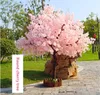 Konstgjorda körsbärsträd landning simulering blommor ornament stor simulering persika träd hotell bröllop dekoration hem dekoration