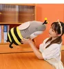 35 cm étrange requin abeille en peluche oreiller jouet poupées créatif requin poupée cadeau d'anniversaire en gros gratuit UPS ou DHL