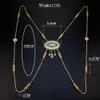 허리 체인 벨트 태양 보안법 18K 금색 알제리 어깨 체인 바디 백 체인 아랍 모로코 신부 웨딩 보석 여성 가슴 장식 230306