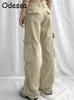 Pantalon Femme Capris Odessa Vintage 90S Pantalon Cargo Mode Femme Pantalon Taille Basse Automne Salopette Baggy Droite Jeans Fairycore Surdimensionné 230303