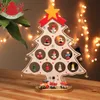 Decorazioni natalizie Cartone animato Decorazione per albero in legno Ornamento regalo Tavolo Scrivania Forniture natalizie per l'anno