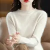 Women's Sweaters Autumn and Winter Women's Sweater 100% Mink Cashmere Women's O-Neck Pullover Casual Knitting Korean Loose Fashion Top 230306