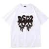 DSQ2コットンメンズTシャツ夏のレター印刷カジュアルショートスリーブラウンドネックTシャツ青少年汎用ボトムブラックシャツDSQ DT6012