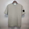 Tees erkek topstoney marka tişörtleri klasik kalite 260g çift iplik düz pamuklu tişört Gevşek tabanlı zarif işlemeli rozet erkek kısa kollu tişört M-2XL