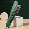 컬링 아이언 푹신한 머리카락 컬러 프로페셔널 세라믹 3D 그리드 볼륨 크림퍼 옥수수 옥수수 파골 부목 평평한 스타일 도구 230306