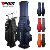 PGM straight universal four-wheel golf bag men's and women's telescopic bag brake flat push bag