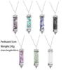 Pendant Necklaces Fashion Green Aventurine Amethyst Love Wishing Bottle Natural Stone Crystal Cone Glass Necklace For WomenPendant