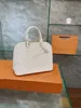 Alma Shell Bag Womens Handväska präglade monogram Flower Top Handle Tote Luxurys Designer Leather KeyBell Purse Wallet Wallet Multi Style Size Woman