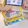 Blyertspåsar Ny ankomst Kawaii Multistorey Big Capacity Pencil Case Söt transparent pennor Pouch Bag Present School Stationery Supplies J230306