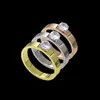 Heren Dames Diamanten Ringen Titanium Staal Liefde Designer Ringen Sieraden Bruiloft Verlovingsring Voor Vrouwen