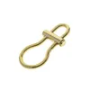 Key Rings Super strong Solid Mirror polished brass Oval bulb spring Round snap slide Locking clip lock Carabiner keychains FOB