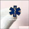 Булавки броши 10шт звезда жизни Paremadiciron Doctor Pins Blue Emale Snake Символ металлический значок на заказ уход за лацчьей лацмант Br Dh9oc