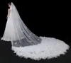 Bridal Veils Cathedral Veil Two-Layer Hand Made Flower With Comb For Wedding Dress 2023
