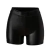 Women's Shorts Women High Waist Faux Leather Shorts Sexy Slim Solid Black Patent Leather Tight Sexy Leisure Outdoor Elastic Push Up Pu Shorts 230306