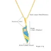 Kedjor Rostfritt stål Aruba Map Flag Pendant Necklace Thin Chain Emamel Trendy Gold Silver Color Jewelry for Curacao Islands