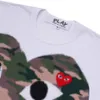 Tasarımcı Tee Erkek Tişörtleri CDG Com Des Garcons Kırmızı Kalp Erkek Oyun T-Shirt Tişört Orta Beyaz