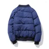 Herrarna ner Mens Winter Jackets and Coats Streetwear Stand Collar Warm Thick Parka Outwear