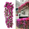 Dekorativa blommor kransar Violet Artificial Flower Party Decoration Simulation Valentine's Day Wedding Wall Hanging Basket Orchid Fake