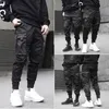 Herrbyxor harajuku mode samurai byxor herr casual byxor män mode streetwear koreanska band svart techwear joggers last byxor 5xl z0306