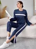 Women's Two Piece Pants Streetwear Set For Girls Long Sleeve T Shirt Split Suit Female 2PCS Outfits Lady's Tracksuit Women Sets