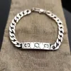 Crâne femmes designer charmes bracelet de luxe pour adolescentes à la mode tiktok épais tailler lettre g métal fantômes chaîne cubaine bijoux hommes Bracelets ZB029 E23