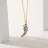 Pendant Necklaces Women's All-match Fashion Jewelry Drip Oil Painted Woodpecker Small Fresh Necklace Birthday Gift