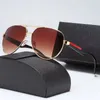 4017Piece Fashion Sunglasses Glasses Sunglasses Designer Men's Ladies Brown Case Black Metal Frame Dark Lens