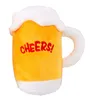 NIEUWE SIMULATIE PLUSH Gevulde Pet Dog Toy Beer Cup Bierfles Piepen Pet Toy Pet Interactive Toy Supplies