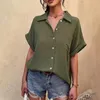 Women's Blouses French Style Niche Design Temperament Commute Shirt 2023 Summer Casual Business Attire Short Sleeve Top For Women