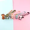 Keychains Cute Anime Key Chain Panda Decor Chains Purse Pendant Bag Charm For Keys Ring Creative Gift Women Trinket Kpop Accessories