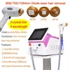 2023 Laser Machine Newest Purple 755nm 808nm 1064nm 3 Wavelength 808nm Diode Laser 808nm laser Hair Removal Machine for salon