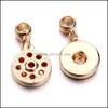 Anhänger Halsketten Vintage Snap Button Schmuck Denzizle Farbbeschichtung 18 -mm -Schnappschaltknöpfe Halskette für Frauen Männer Noosa P003 Drop del dhfbq