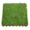 Decorative Flowers 9 Pack Upgraded Artificial Grass Turf Tile Interlocking System Fake Tiles Self-draining Mat 1'x1' Ft