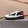 Uomo America Cup Xl Pelle Casual Pradaa Sneaker Scarpe da ginnastica piatte in pelle verniciata di alta qualità Piattaforma con lacci in rete nera Scarpe da ginnastica famose per esterni dhgate Runner di grandi dimensioni