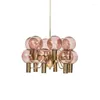 Pendant Lamps Vintage Led Crystal Ball Lamp Chandelier Spider Black Iron Wire Design Kitchen Island Lustre Suspension