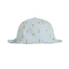 Wide Brim Hats Kids Fisherman Cap Pineapple Pattern Cotton Children Sun Hat Adorable Boy Headgear For Spring Summer Autumn (Pink)