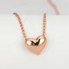 Pendentif Colliers Coeur Collier Pour Femmes Simple OL Style Or Rose Couleur Fête De Mariage Cadeau Top Qualité ZYN099 ZYN100