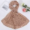 Ethnic Clothing Muslim Chiffon Hijab Scarf Women Long Polka Dot Head Wrap For Hijabs Scarves Ladies Veil 185 70cm