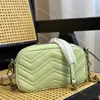 Fashion womens bag 2023 Matcha green leather camera bags V-shaped sewing design wallet Medium Cross Body Messenger Shoulder Bag Facing Ladies