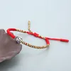 Charm armband meetvii enkel röd tråd armband för kvinnor män justerbar buddha huvud handgjorda flätar knut armband lycklig yoga smycken