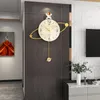 Horloges Murales Horloge Lumière Le Luxe Contemporain Et Contracté Accrocher Une Lampe Décorative De Mode Créative