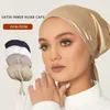 Etniska kläder Inner Hijab Cap Muslim Turban Islam Justerbar underkörning underklappar motorhuven Jersey Stretch Hijabs Women Turkiska halsdukar