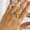 anillo de oro de estilo coreano