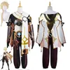 Disfraces de anime Juego de tela jacquard de alta calidad Genshin Impact Traveler Aether Cosplay Comes Aether Outfits Peluca para Anime Cosplay Comic Cn Z0301