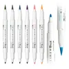 Surligneurs Zebra WFT8 doux Liner surligneur stylo Double tête Art pinceau stylo marqueur stylos pour peinture marquage fournitures papeterie japonaise J230302